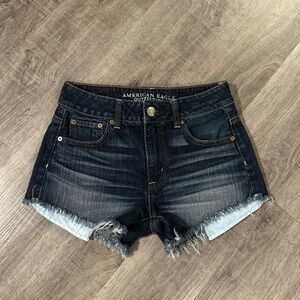 American Eagle Outfitters Women's Faded Black Jean Shorts
